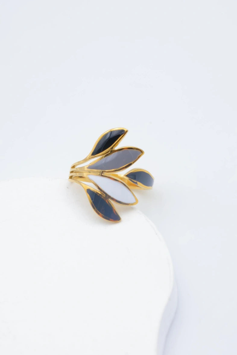 Bague en acier inoxydable ajustable - NOIR