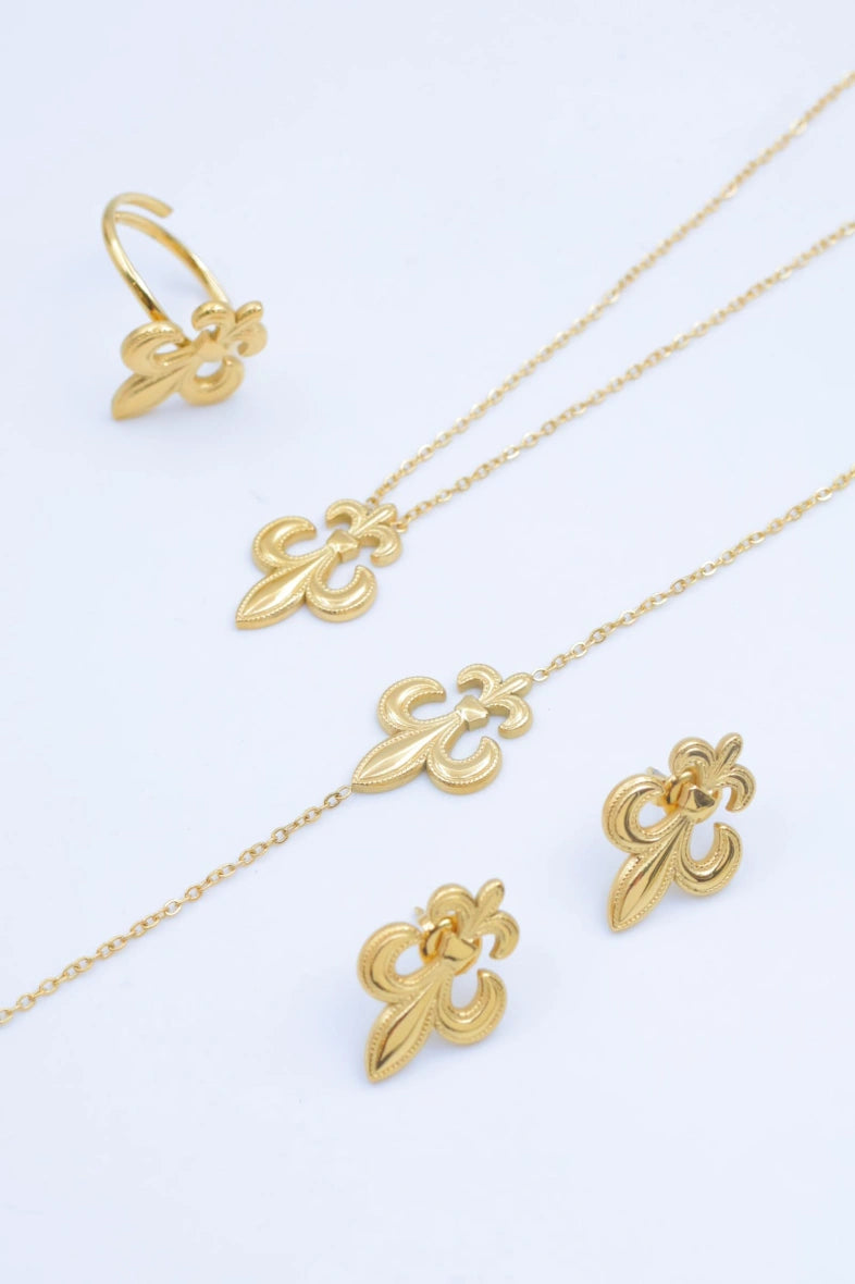 Parure de bijoux en acier inoxydable - DORÉ