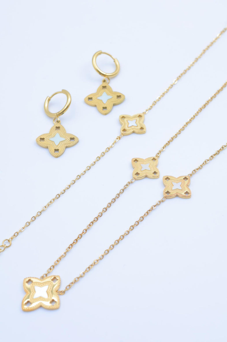 Parure de bijoux en acier inoxydable - DORÉ