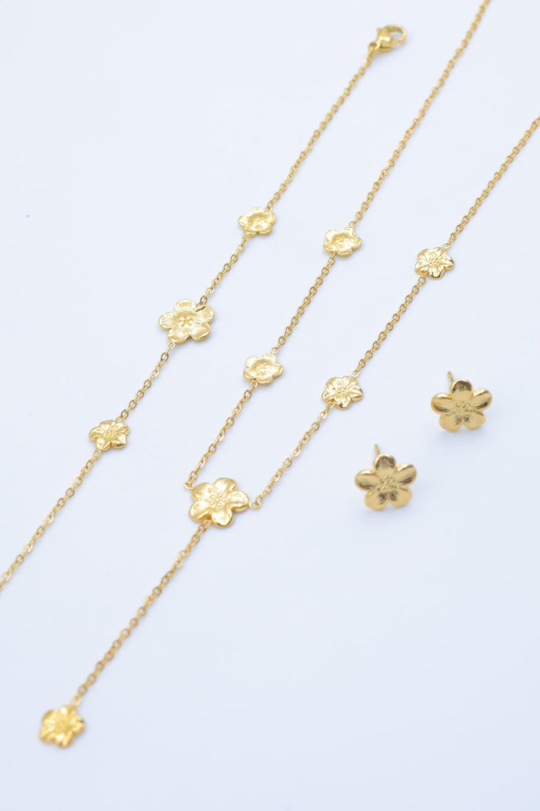 Parure de bijoux en acier inoxydable - DORÉ