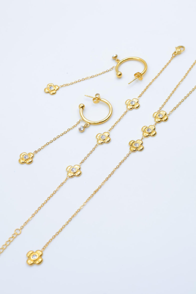 Parure de bijoux en acier inoxydable - DORÉ