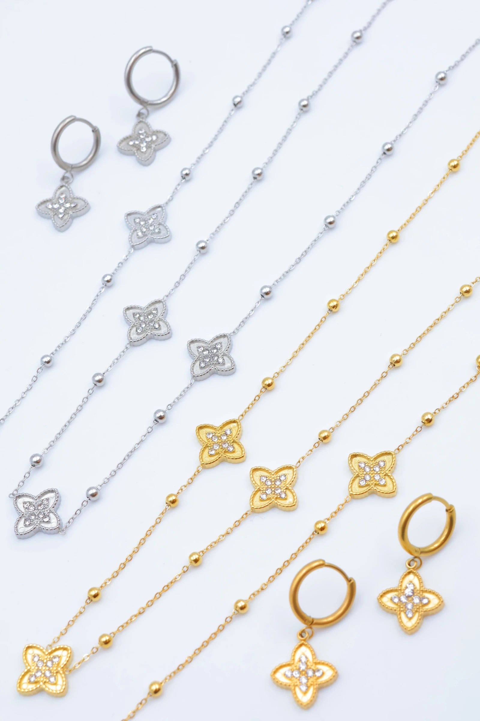 Parure de bijoux en acier inoxydable - DORÉ