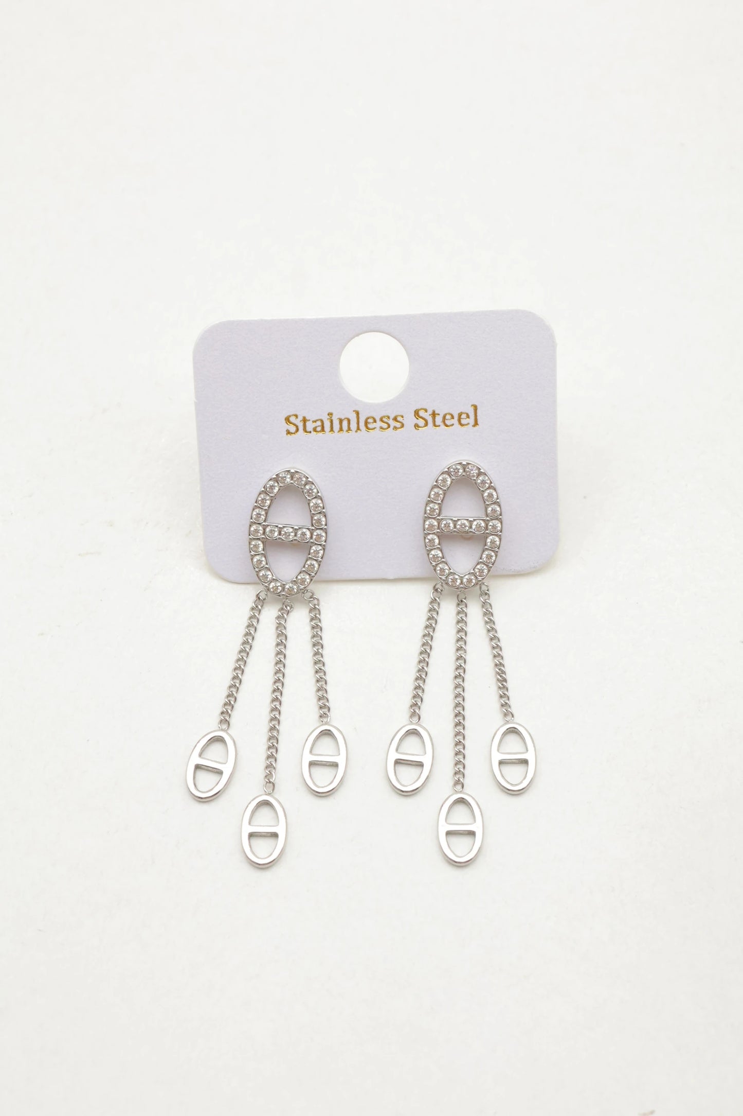 Boucles d’oreilles en acier inoxydable