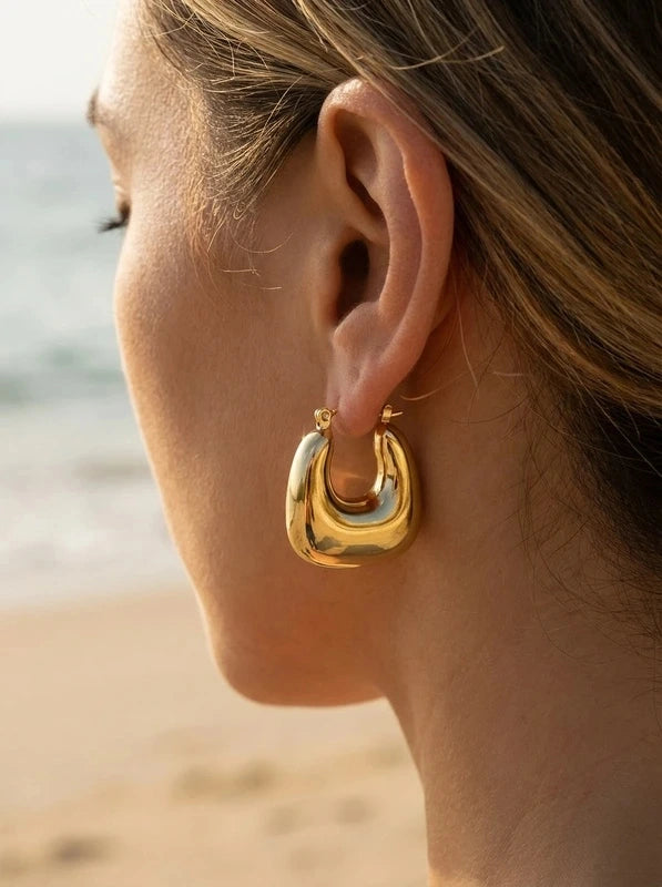 Boucles d’oreilles en acier inoxydable