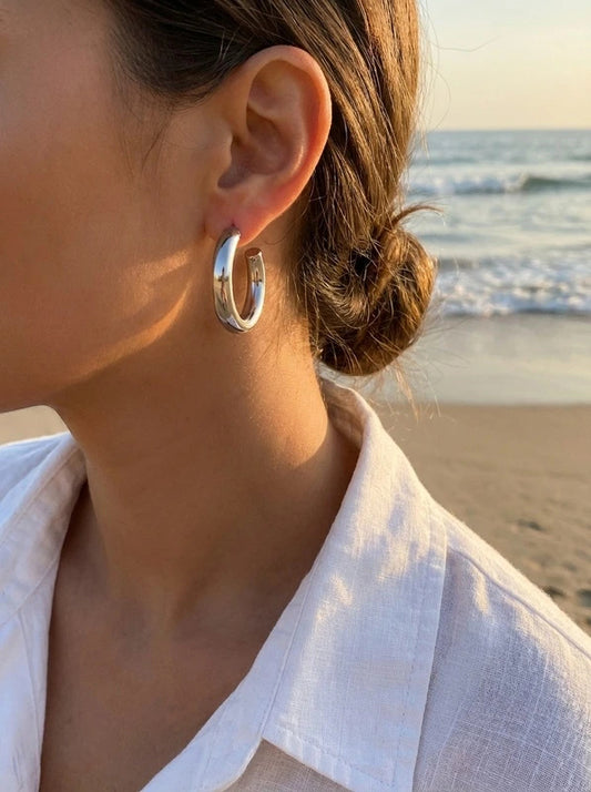 Boucles d’oreilles en acier inoxydable
