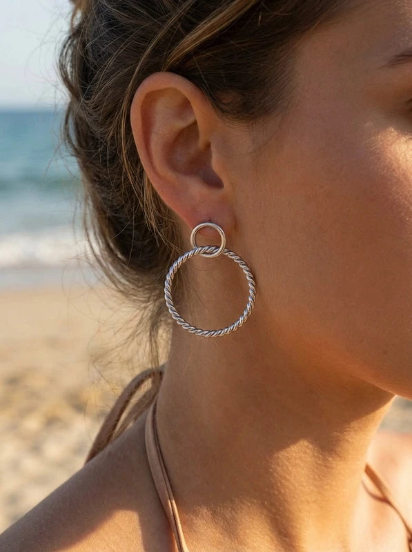 Boucles d’oreilles en acier inoxydable