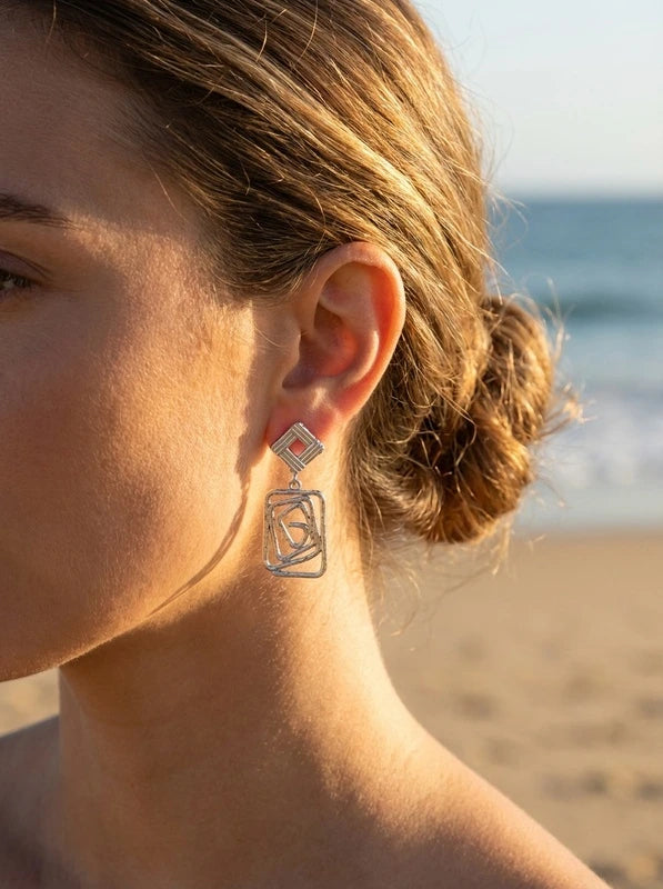 Boucles d’oreilles en acier inoxydable