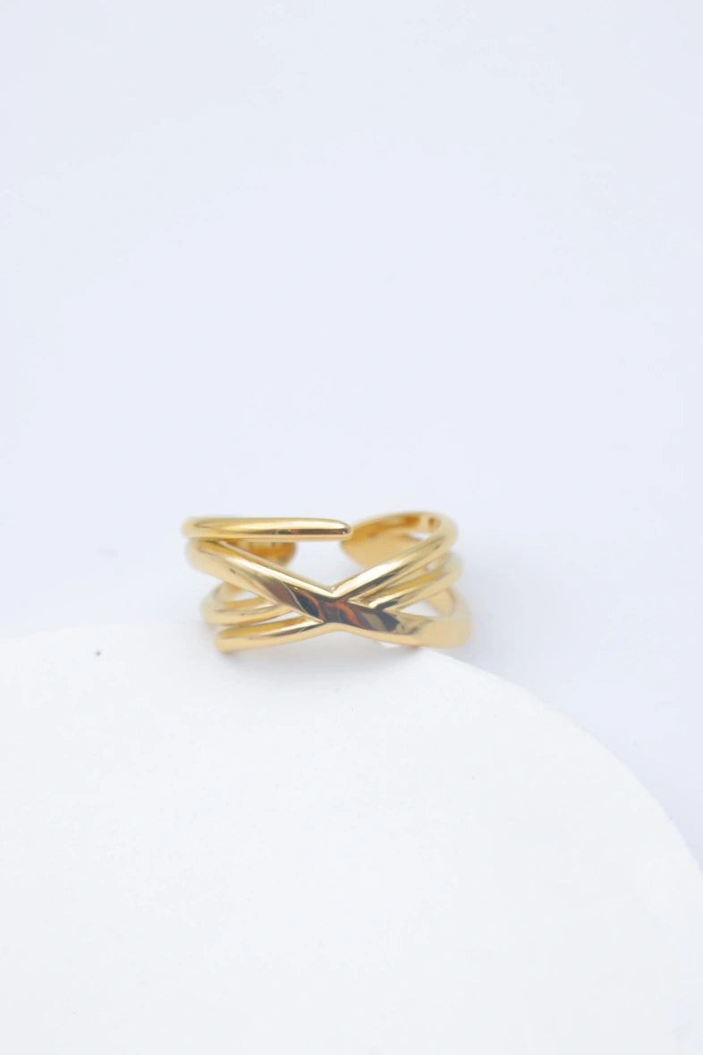 Bague en acier inoxydable ajustable - DORÉ