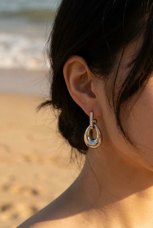 Boucles d’oreilles en acier inoxydable