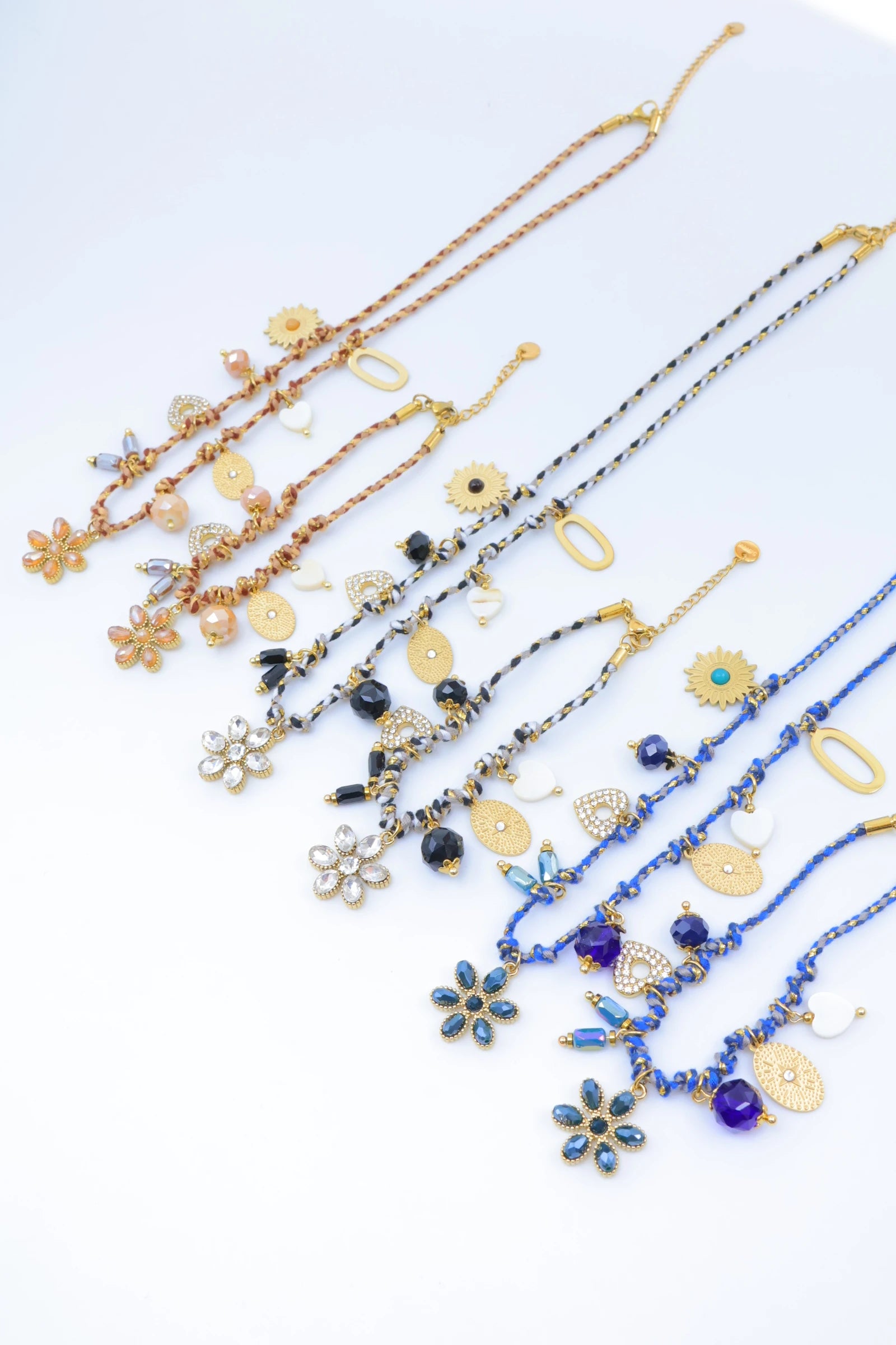 Parure de bijoux en acier inoxydable - BEIGE