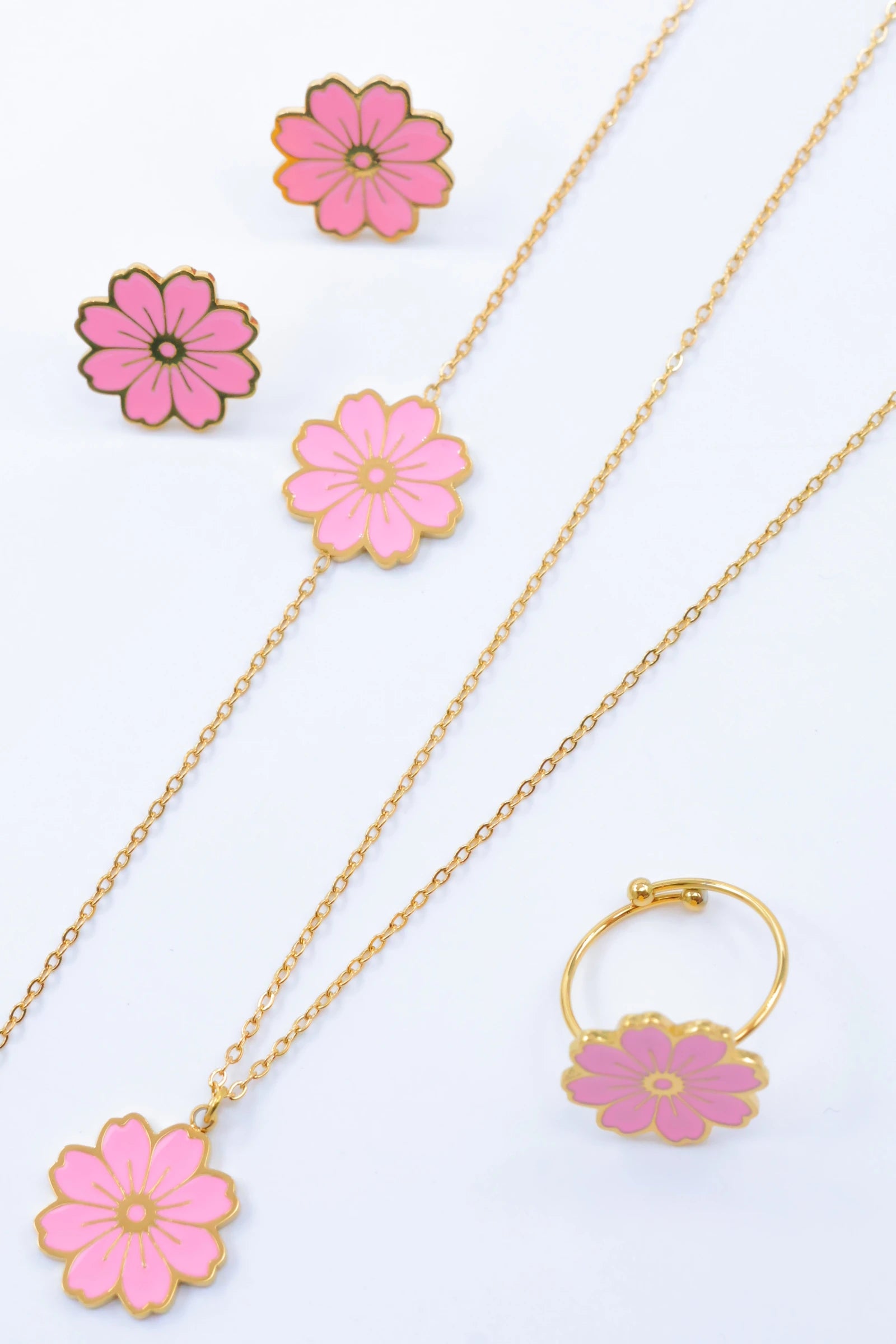 Parure de bijoux en acier inoxydable - ROSE