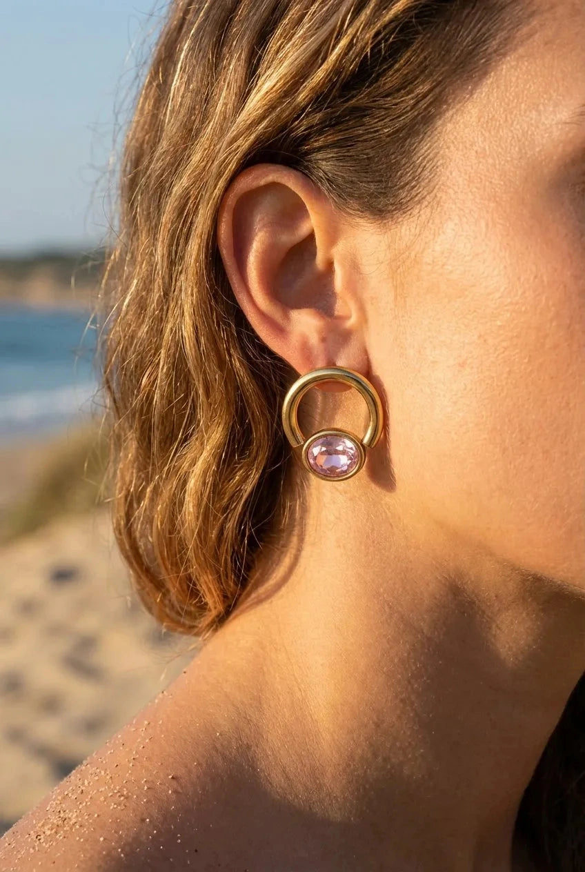 Boucles d’oreilles en acier inoxydable