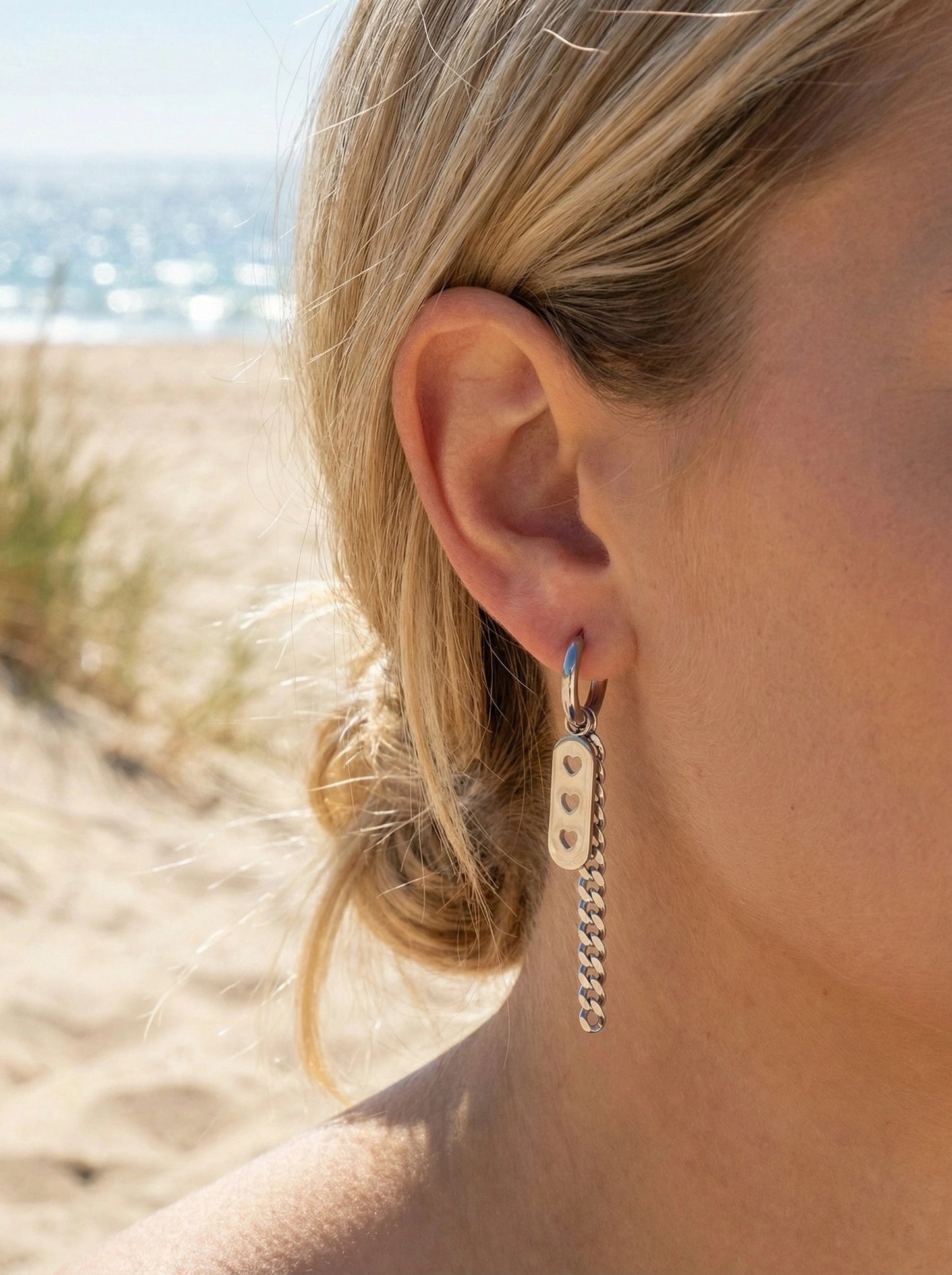 Boucles d’oreilles en acier inoxydable