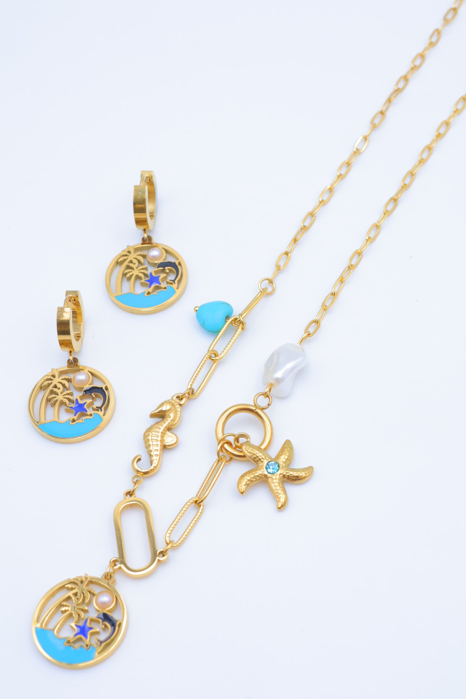 Parure de bijoux en acier inoxydable - DORÉ