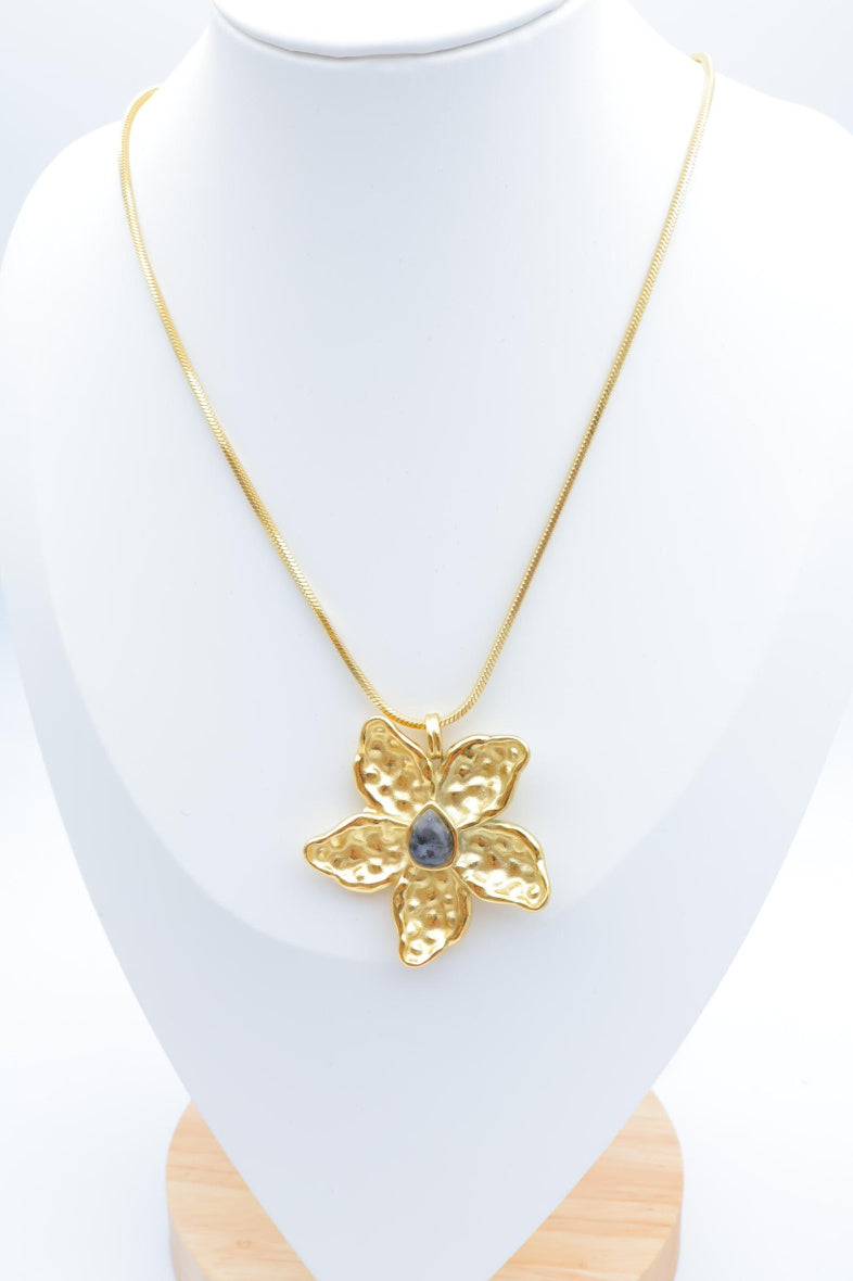 Collier sautoir en acier inoxydable - NOIR