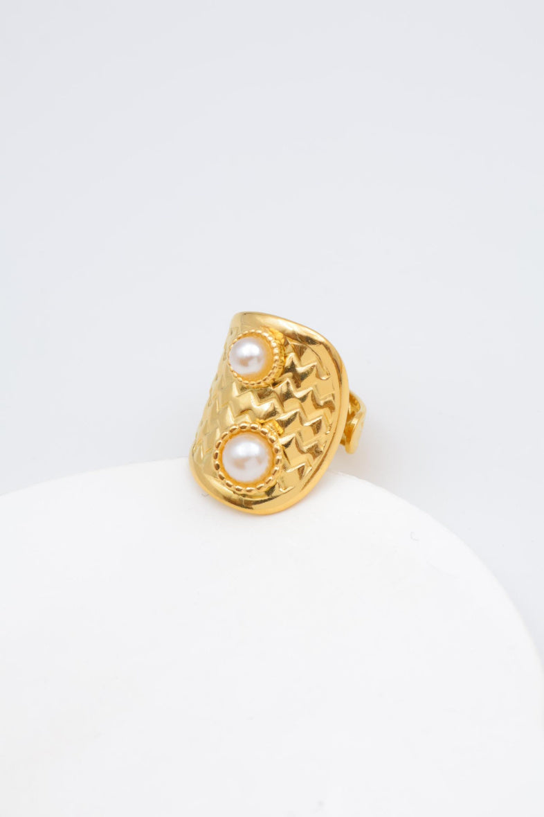 Bague en acier inoxydable ajustable - BLANC