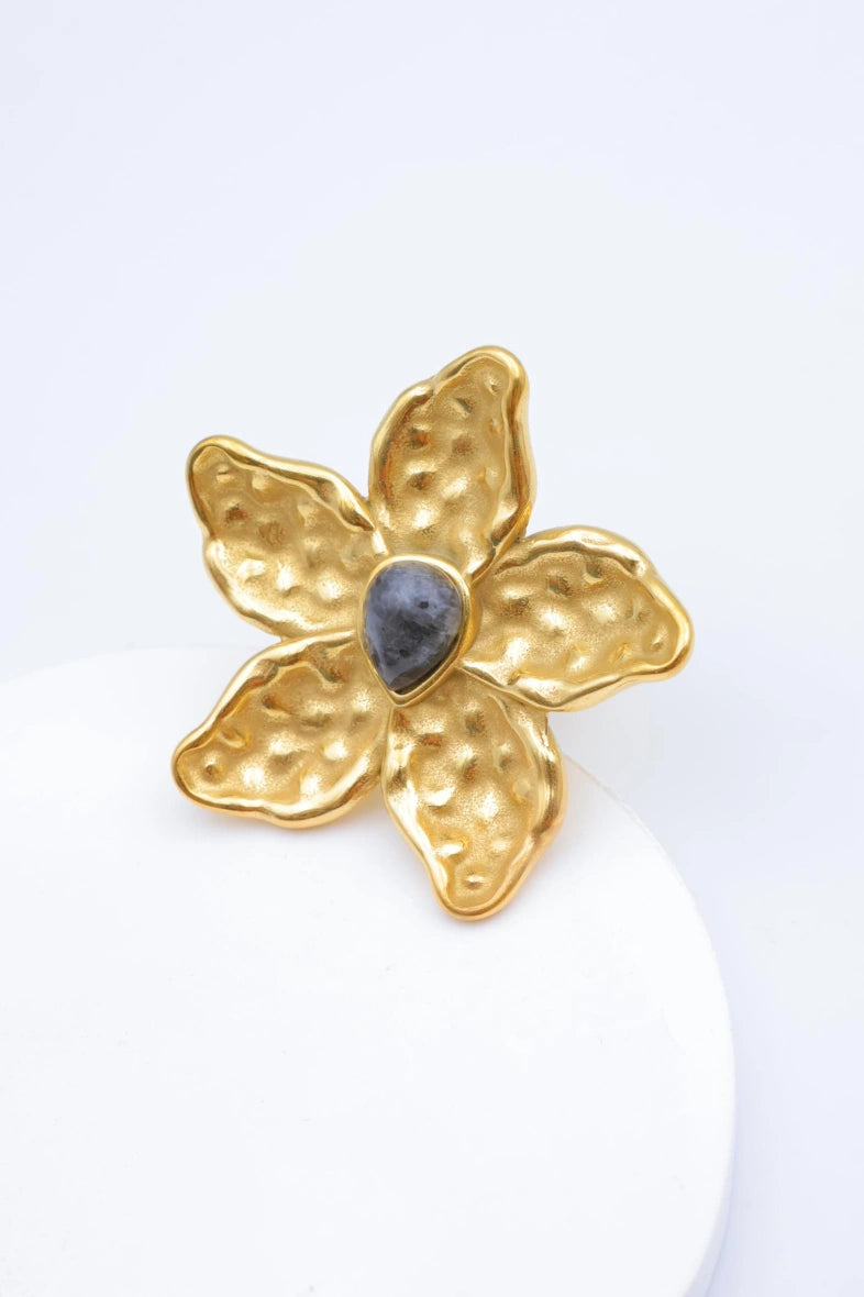 Bague en acier inoxydable ajustable - NOIR