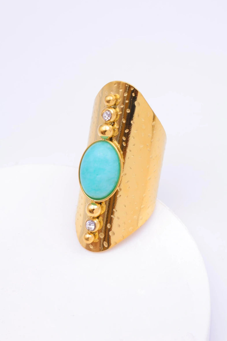 Bague en acier inoxydable ajustable - BLEU
