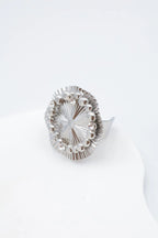 Bague en acier inoxydable ajustable - ARGENT