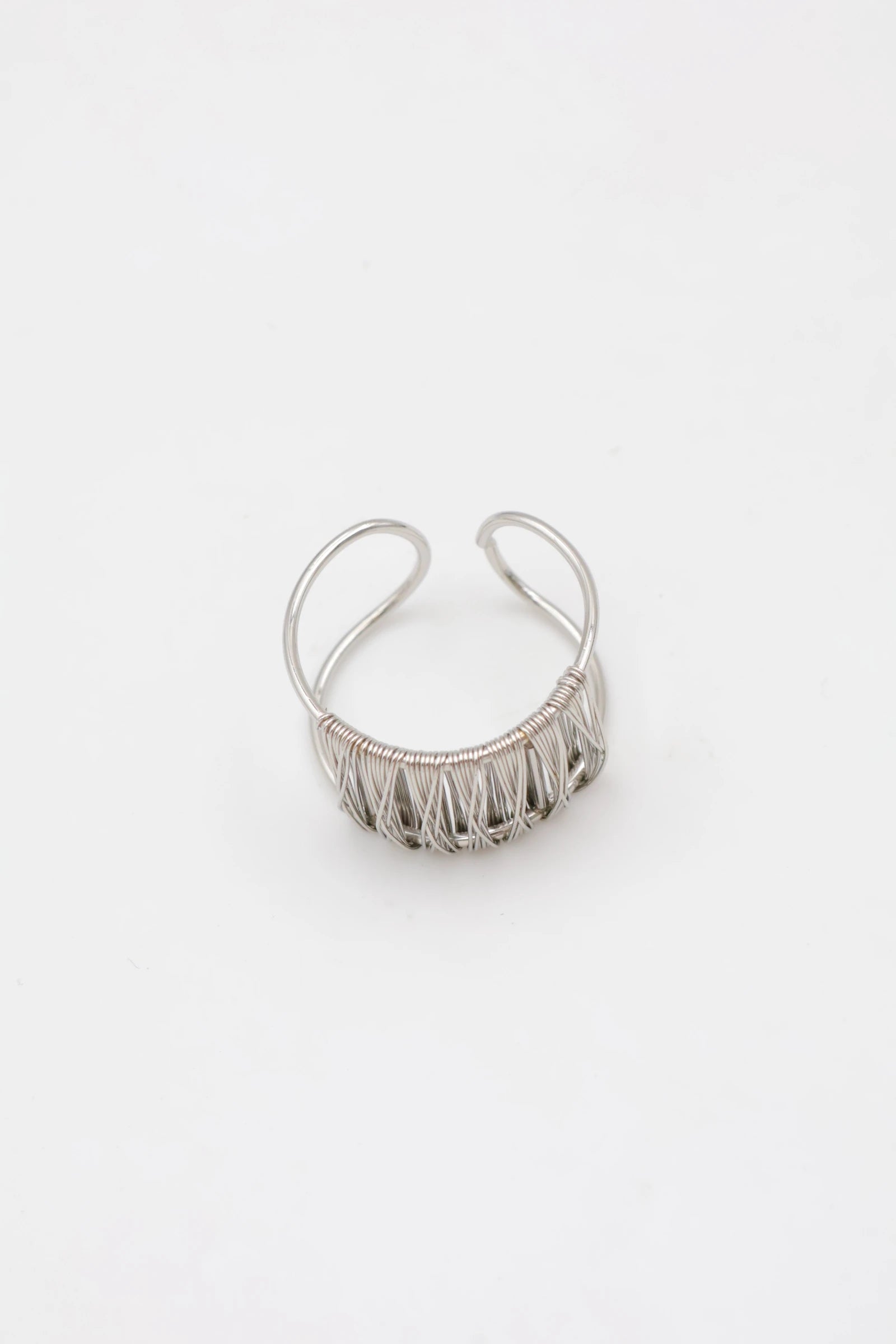 Bague en acier inoxydable ajustable - ARGENT