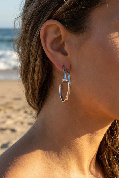 Boucles d’oreilles en acier inoxydable