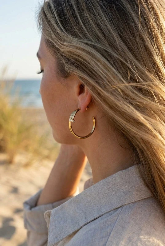 Boucles d’oreilles en acier inoxydable
