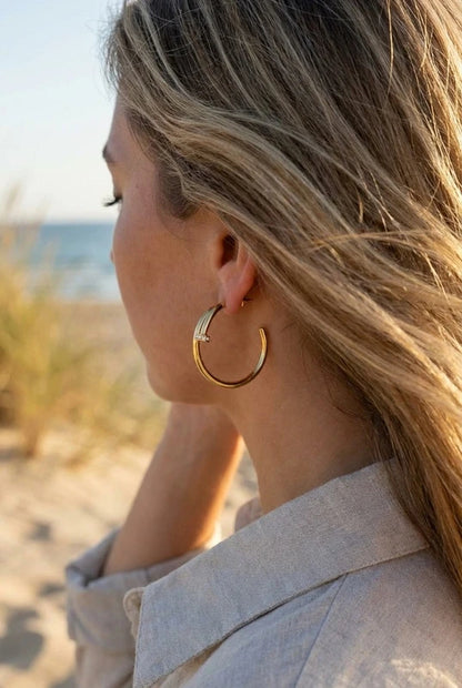 Boucles d’oreilles en acier inoxydable