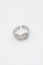 Bague en acier inoxydable ajustable - ARGENT