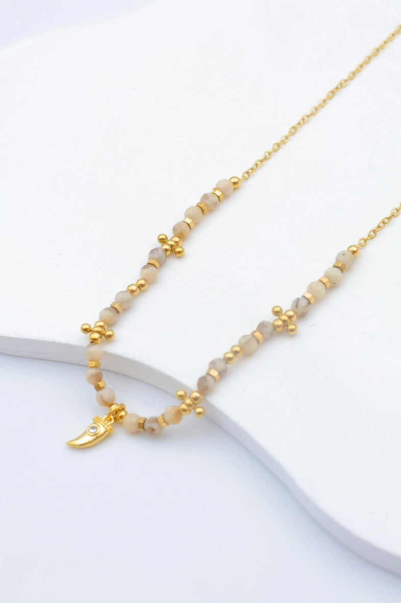 Collier en acier inoxydable - BEIGE