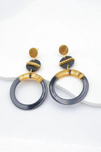 Boucles d'oreilles en acier inoxydable - NOIR