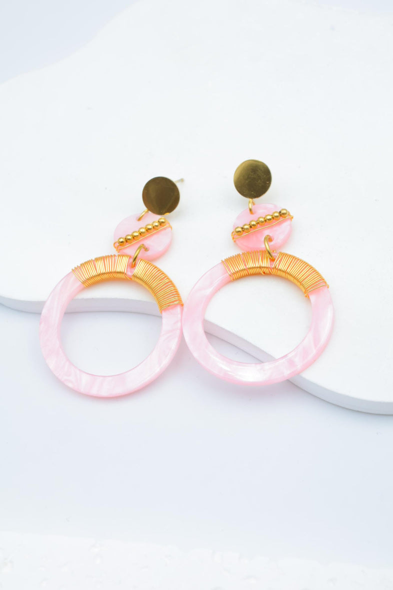 Boucles d'oreilles en acier inoxydable - ROSE