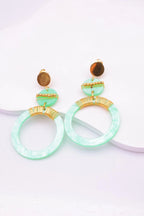 Boucles d'oreilles en acier inoxydable - VERT