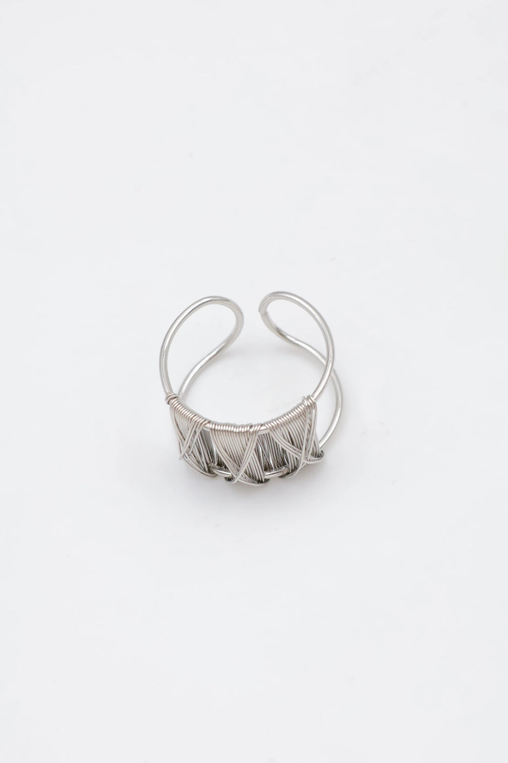 Bague en acier inoxydable ajustable - ARGENT