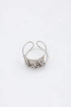 Bague en acier inoxydable ajustable - ARGENT
