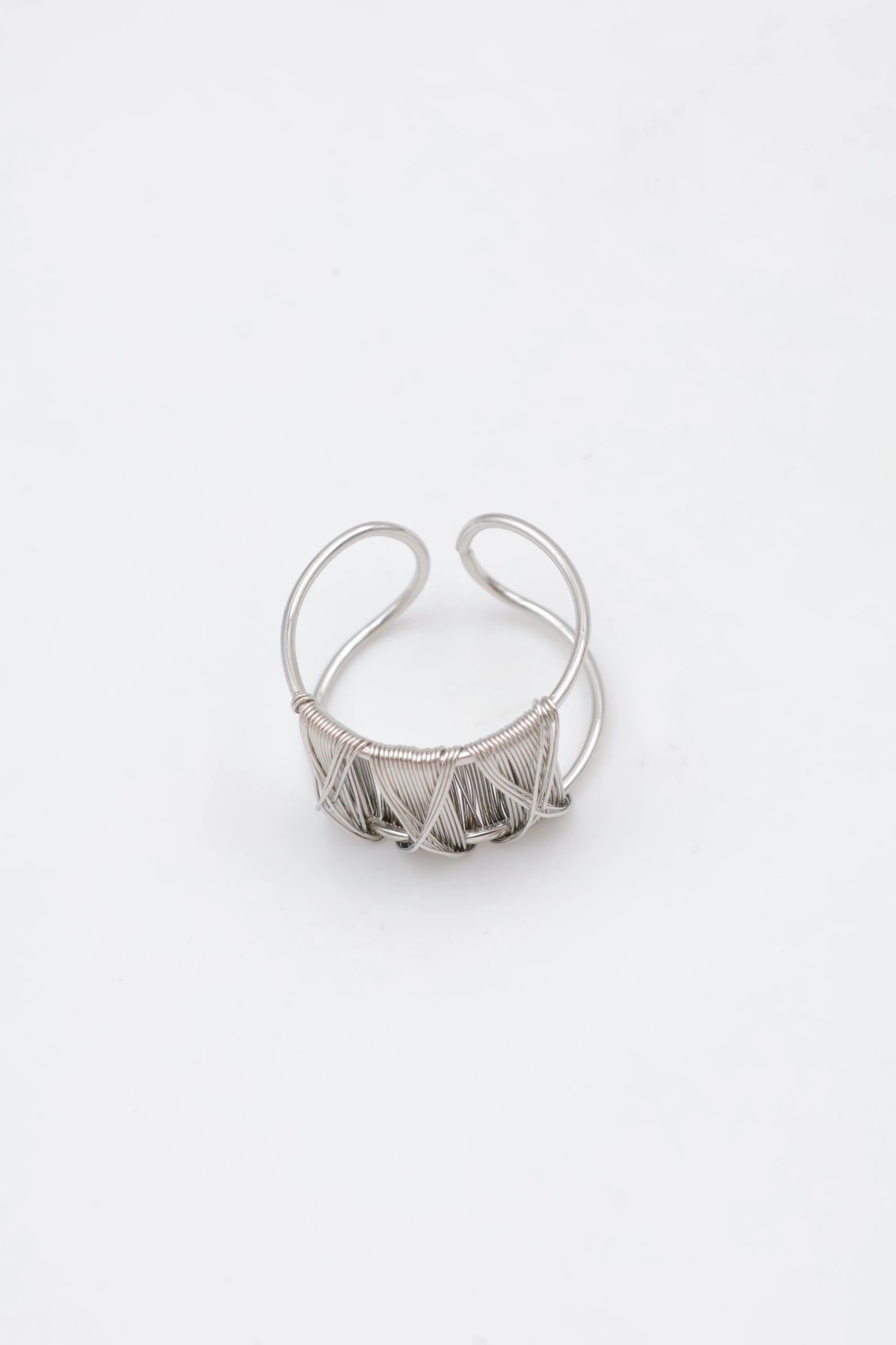 Bague en acier inoxydable ajustable - ARGENT