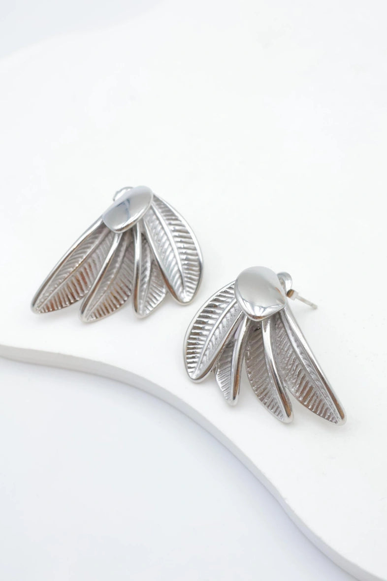Boucles d'oreilles en acier inoxydable - ARGENT