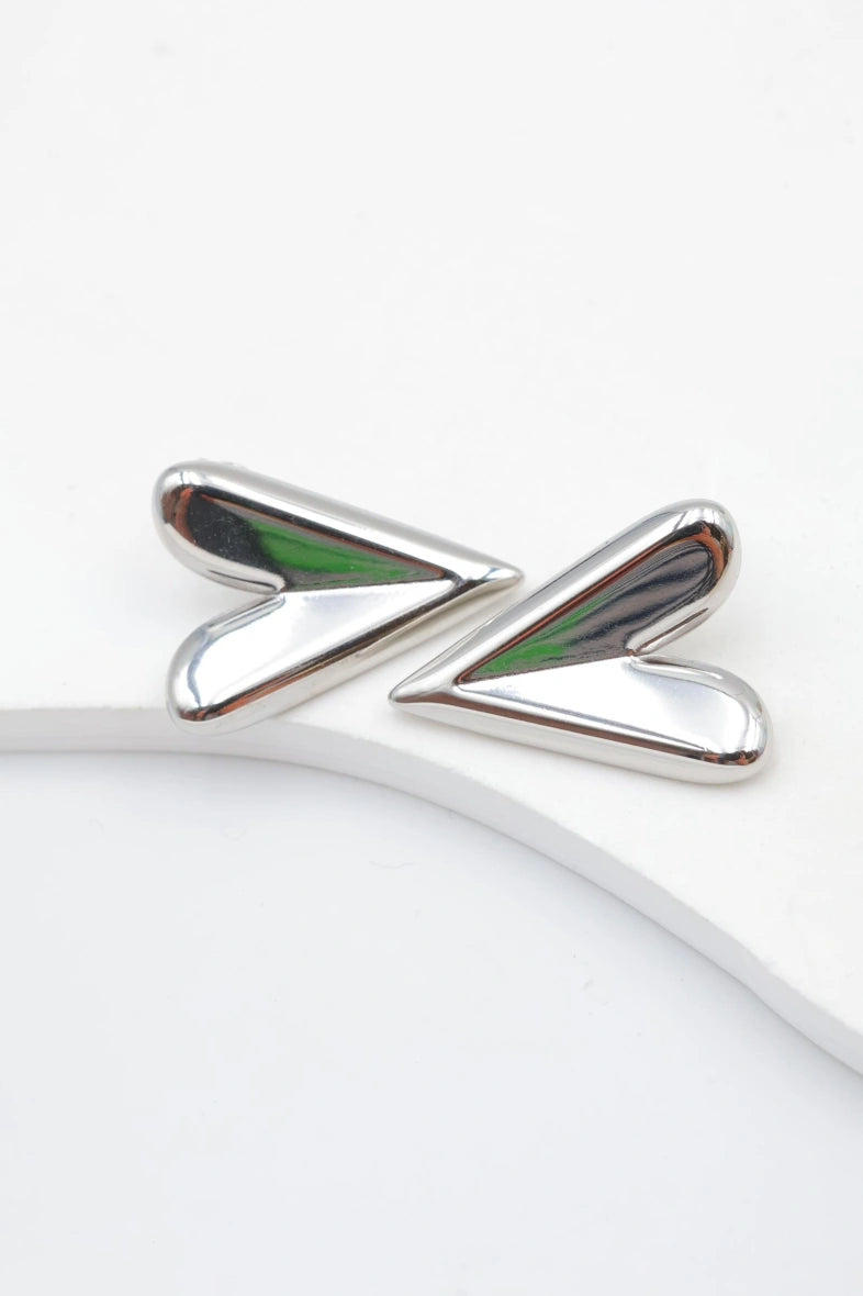 Boucles d'oreilles en acier inoxydable - ARGENT