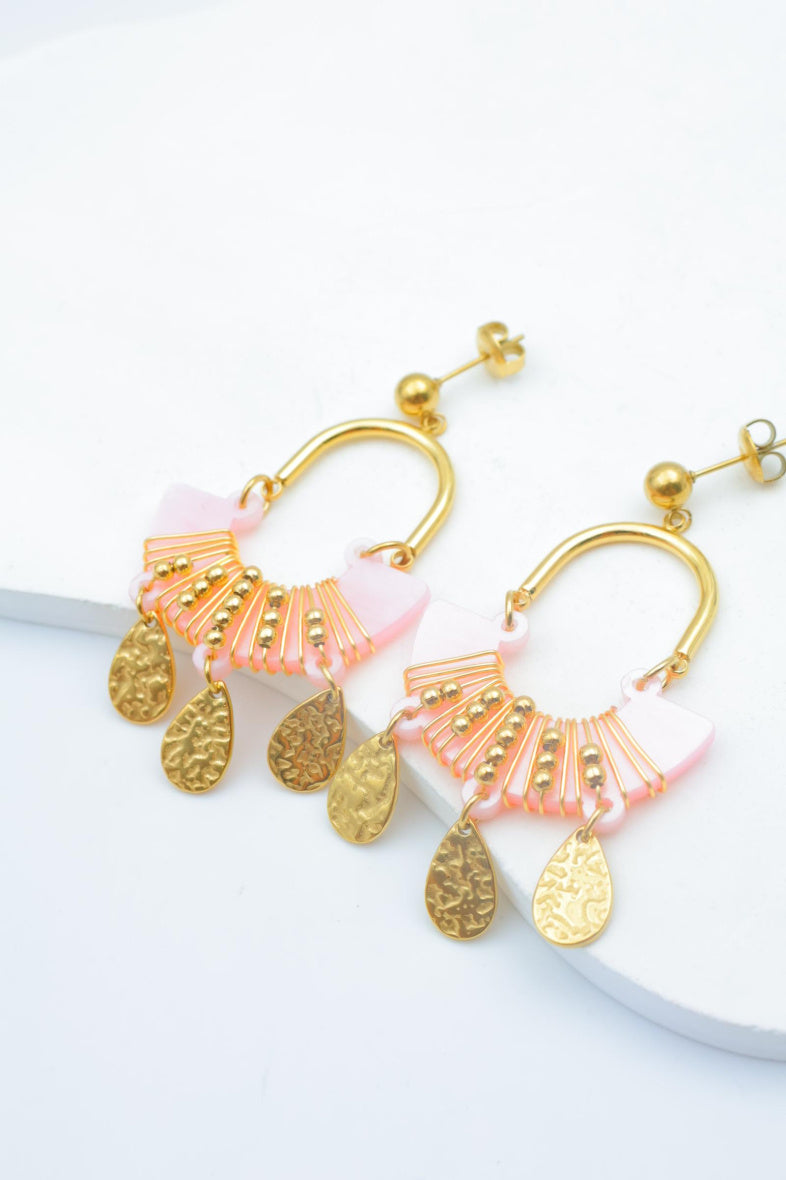 Boucles d'oreilles en acier inoxydable - ROSE