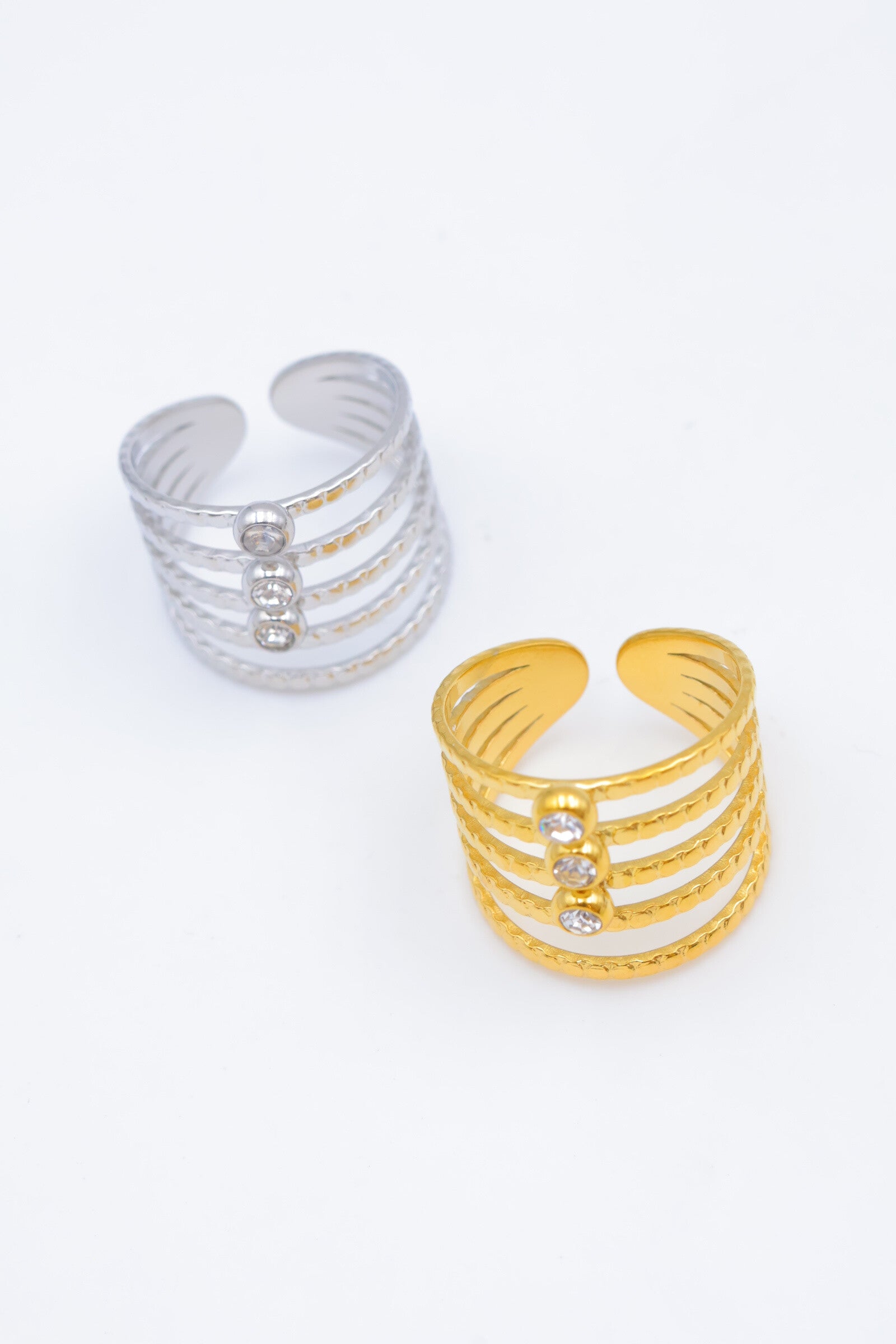 Bague en acier inoxydable ajustable - DORÉ