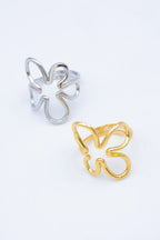 Bague en acier inoxydable ajustable - DORÉ