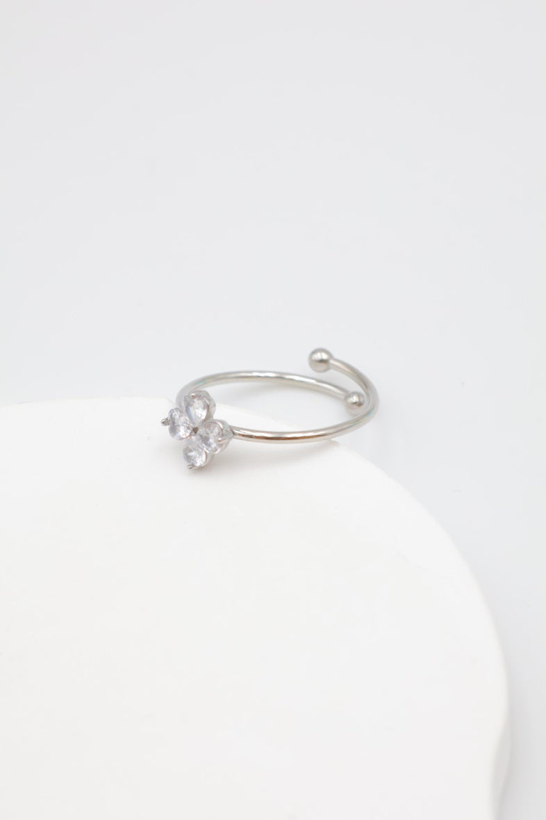 Bague en acier inoxydable ajustable - ARGENT