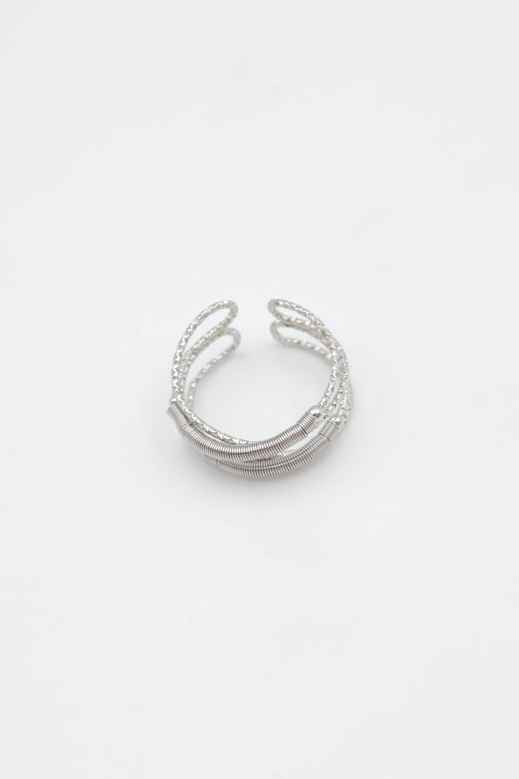 Bague en acier inoxydable ajustable - ARGENT