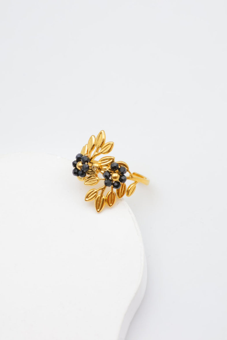 Bague en acier inoxydable ajustable - NOIR