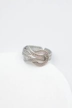 Bague en acier inoxydable ajustable - ARGENT