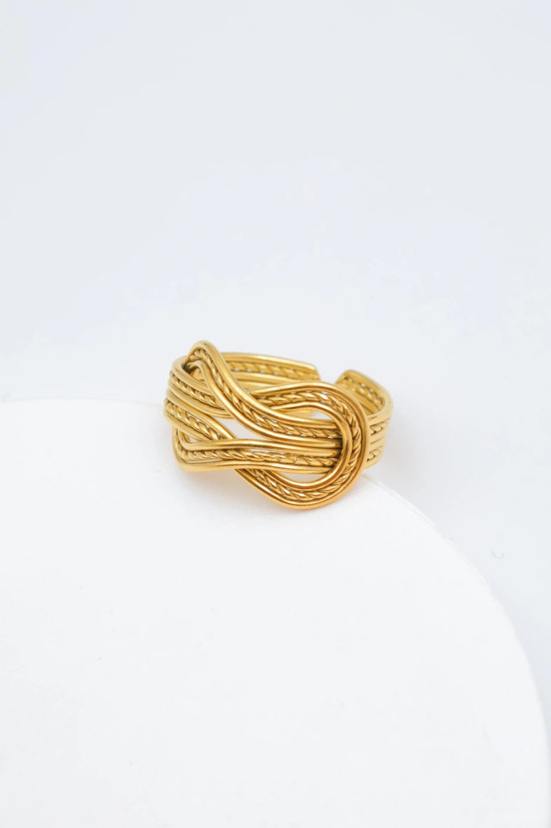 Bague en acier inoxydable ajustable - DORÉ