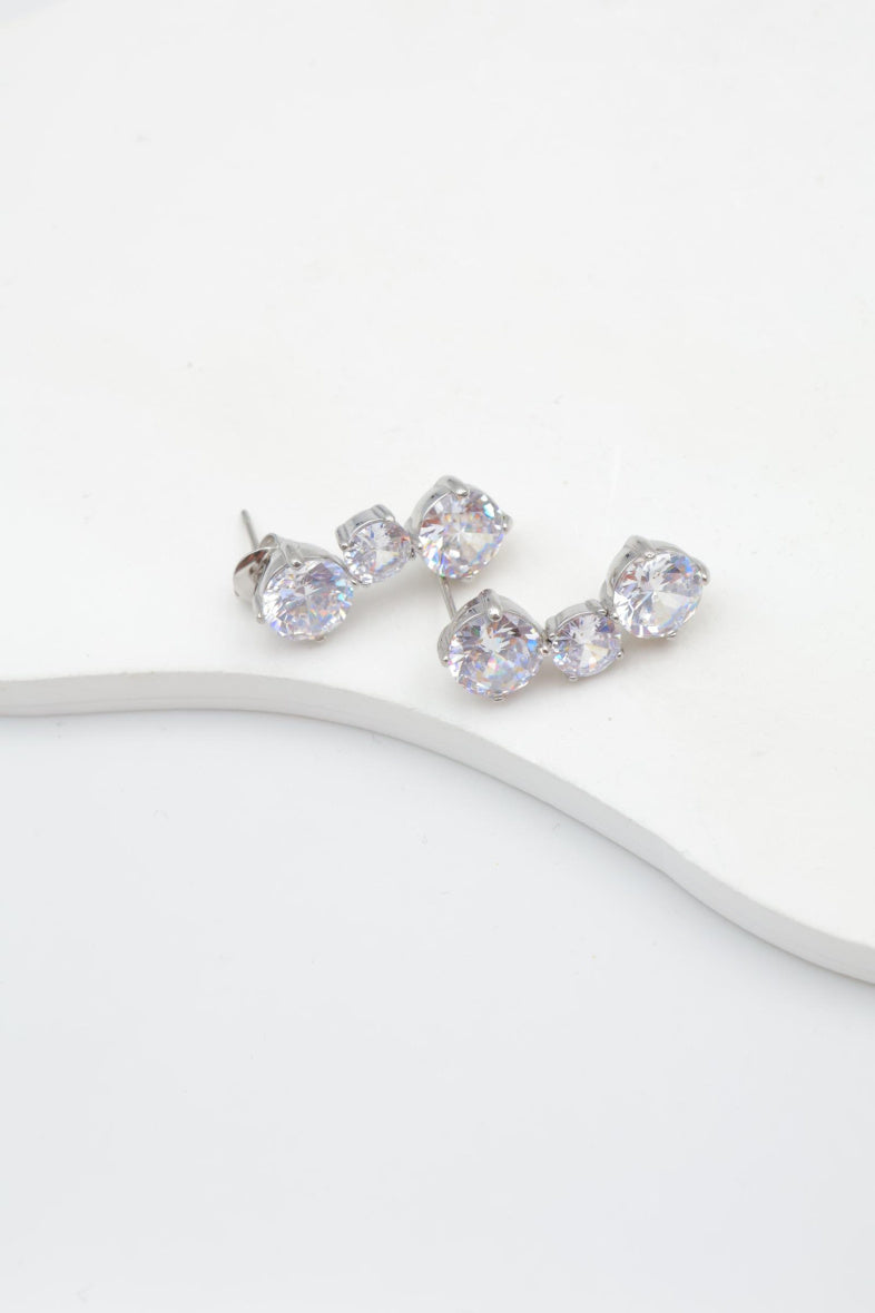 Boucles d'oreilles en acier inoxydable - ARGENT