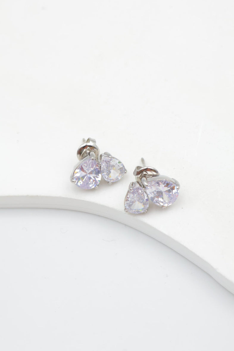 Boucles d'oreilles en acier inoxydable - ARGENT