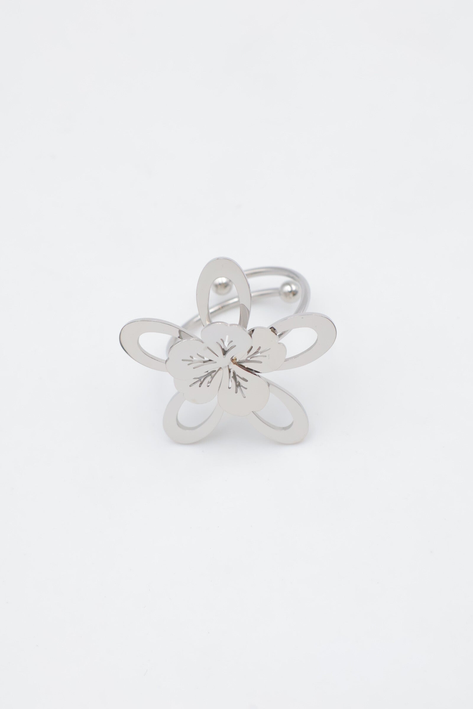 Bague en acier inoxydable ajustable - ARGENT