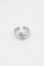 Bague en acier inoxydable ajustable - ARGENT
