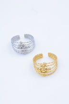 Bague en acier inoxydable ajustable - DORÉ